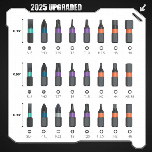 Viter™ 24-in-1 T-Bar Ratchet Screwdriver Set