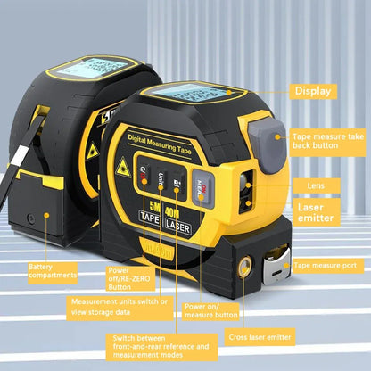 Viter™ 3-in-1 Laser Measure & Tape Tool